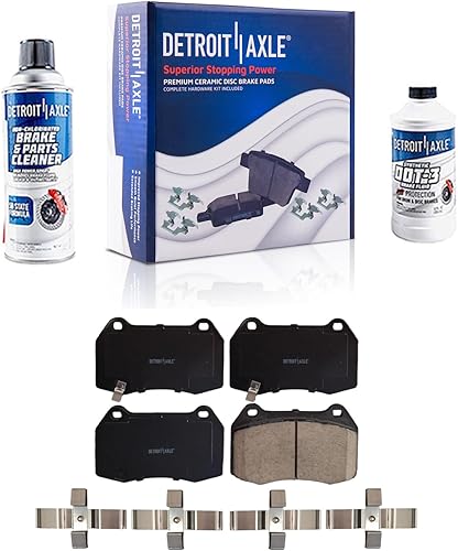 Miniatura 69 de Detroit Axle - Pastillas de freno para Chevy Trailblazer GMC Envoy Pastillas de freno de cerámica w/Hardware Buick Rainier Isuzu Ascender Olds