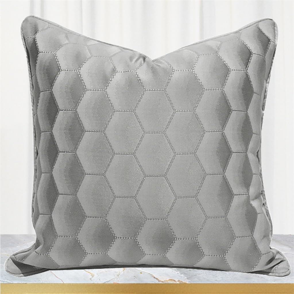 HBJWOV Gray ometric Pattern Sofa Living Room Cushion Bag Set Hotel Model Pillow Case