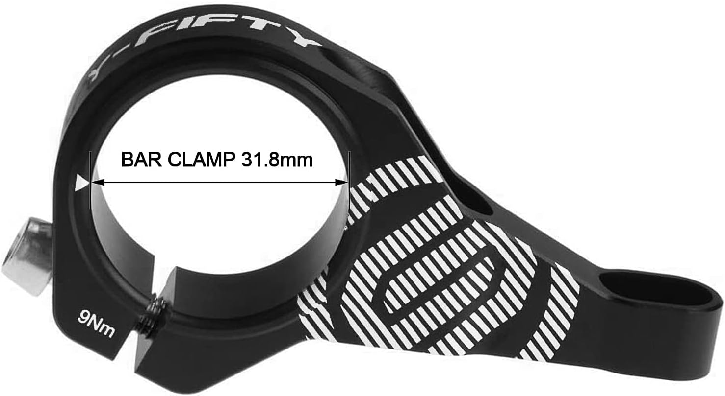 FIFTY-FIFTY Direct Mount Mountain Bike Stem, Fit for 31.8mm Handlebar Clamp, MTB Stem,Mountain Bike Grips, Single Lock-on MTB Handlerbar Grips, Soft and Comfortable, Non-Slip Locking Bicycle Handle