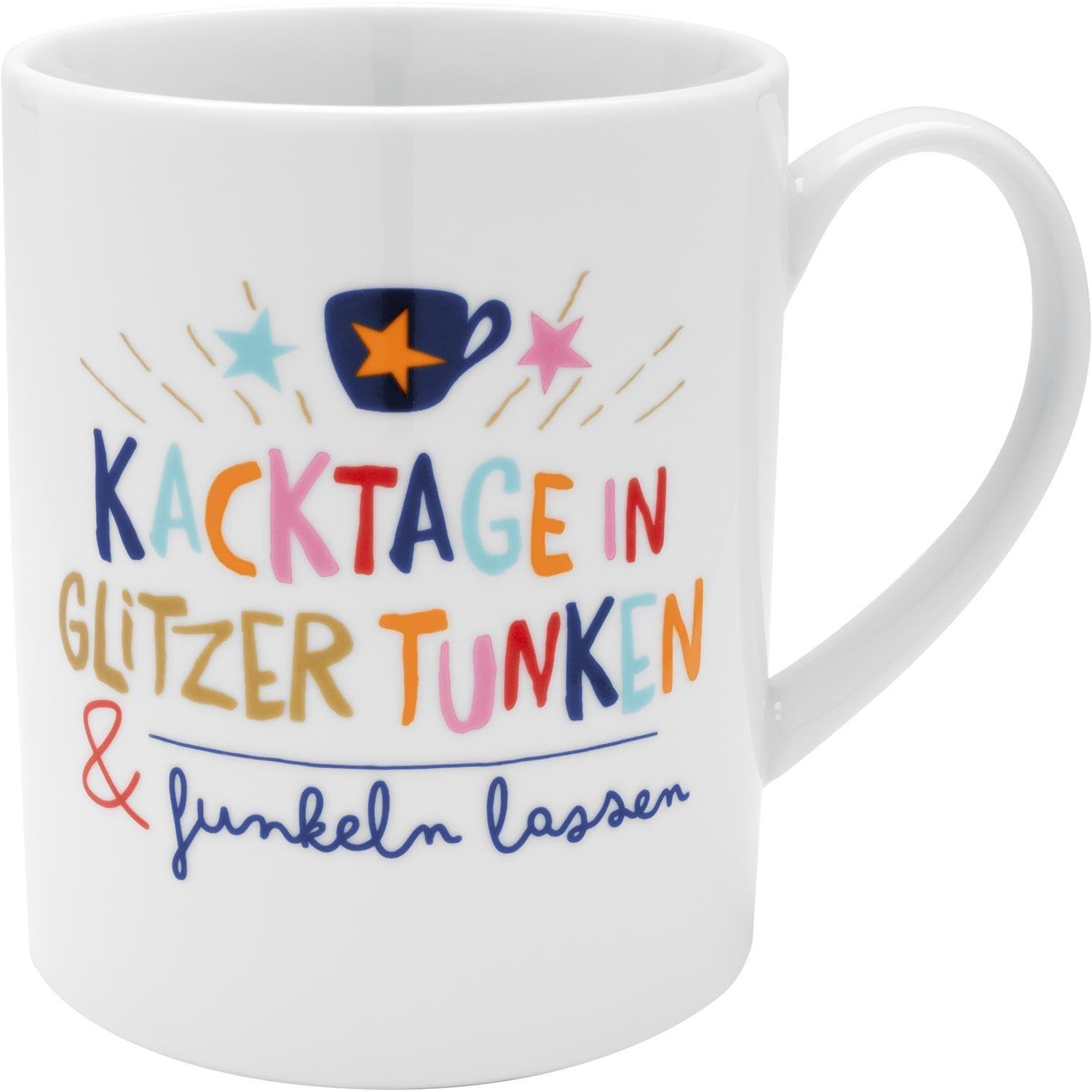 H:)PPY life 47376 - Taza XL de porcelana (60 cl), diseño de flores (Paquete de 4)