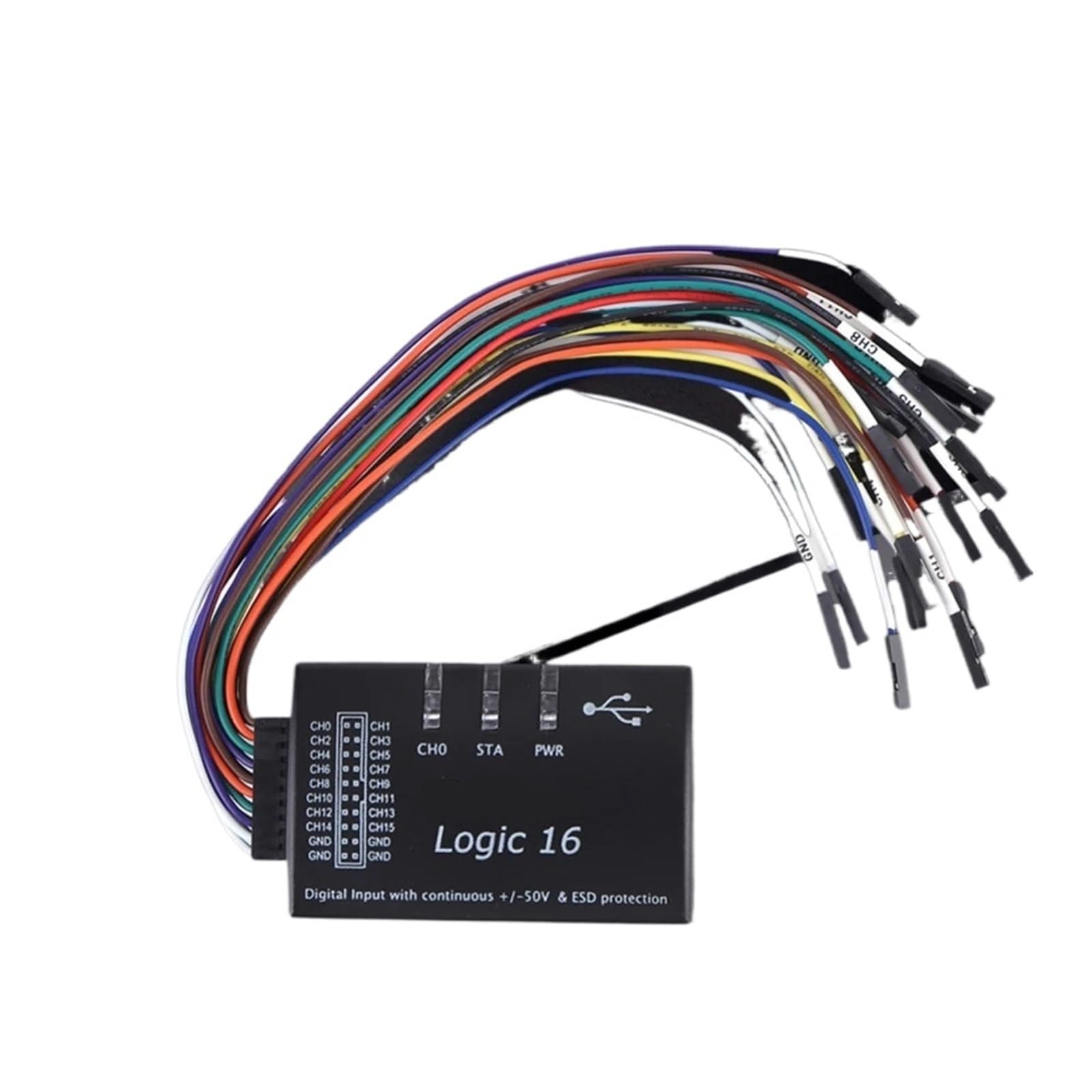 Analyseur logique USB 100 M, fréquence d'échantillonnage maximale, paramètres, instruments de réglage, câble USB 2.0, multi-système