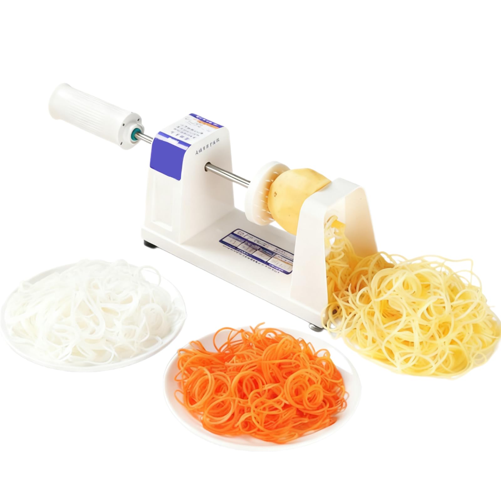 Elektrischer Gemüseschredder Slicer, Automatisch mit 3 Dickenoptionen (1/2,5/3,5 mm), Zeitsparend für Zuhause & Restaurant