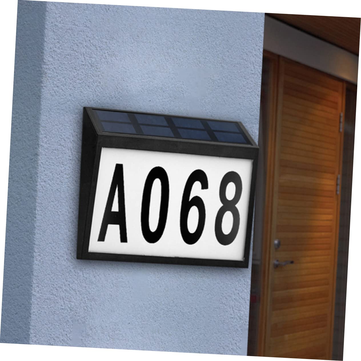 BESTonZON 1 Set targa solare luci per esterni lampade luce solare numeri civici accesi numeri di di indirizzo numero luce della porta lampada a muro il addominali