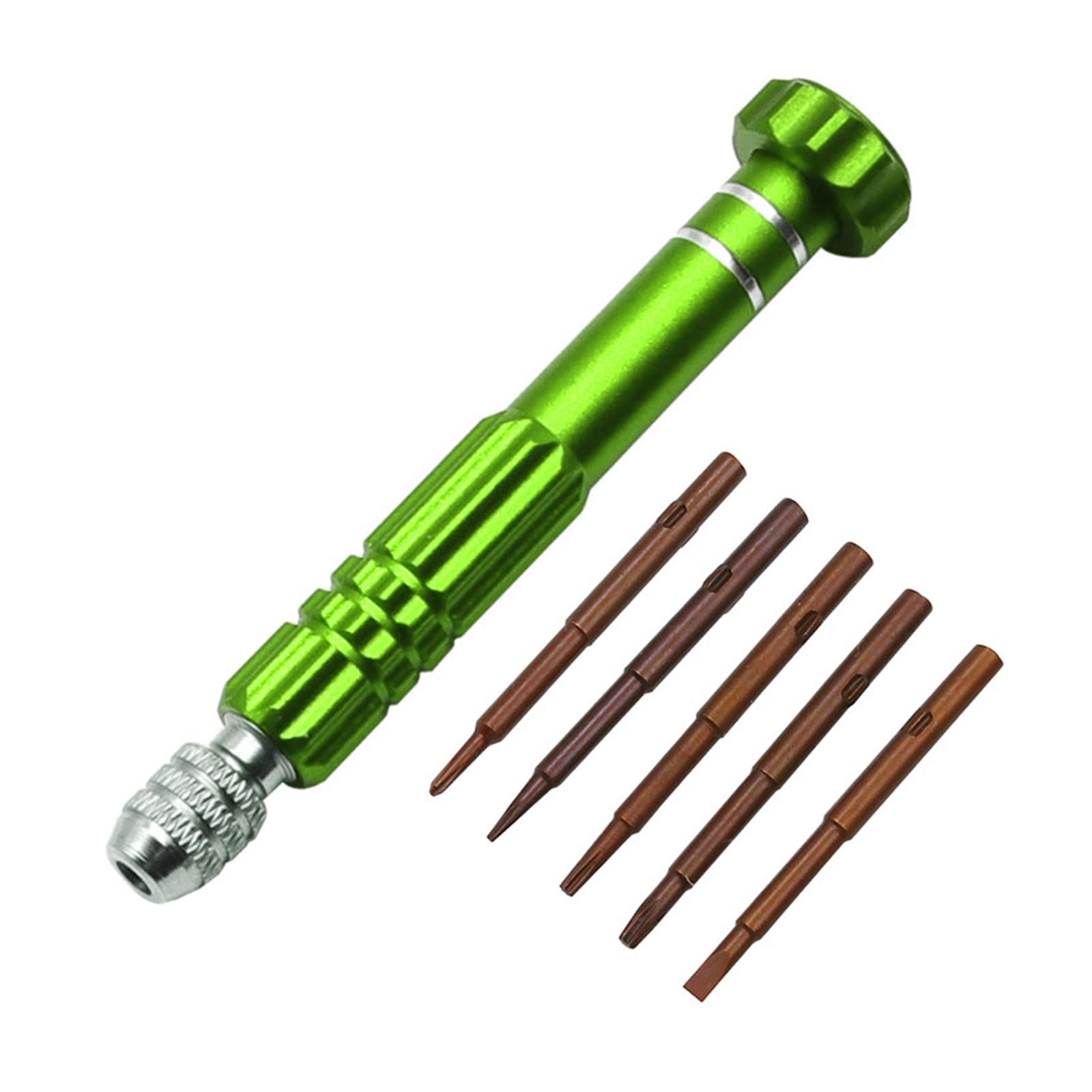 Portable 5 in 1 Multiple Tool Screwdriver Disassembly Kits with Interchangeabled Heads for DIYer Enthusiasts & Craftsmen Interchangeabled Screwdriver Heads