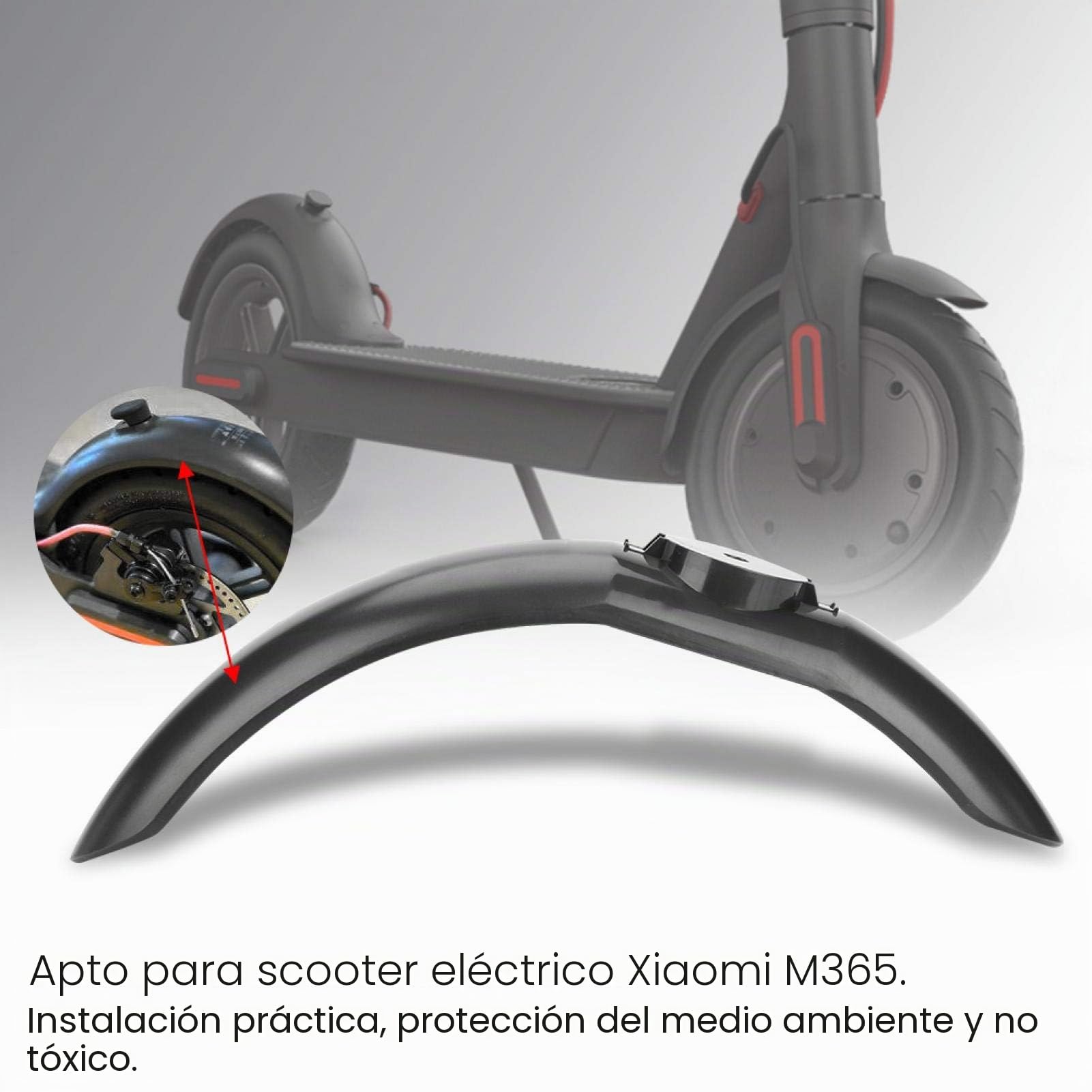 Guardabarros Delantero de Scooter para Xiaomi M365, Guardabarros Delantero de Scooter eléctrico, Xiaomi M365 Xiaomi Ecológico Fácil de Instalar