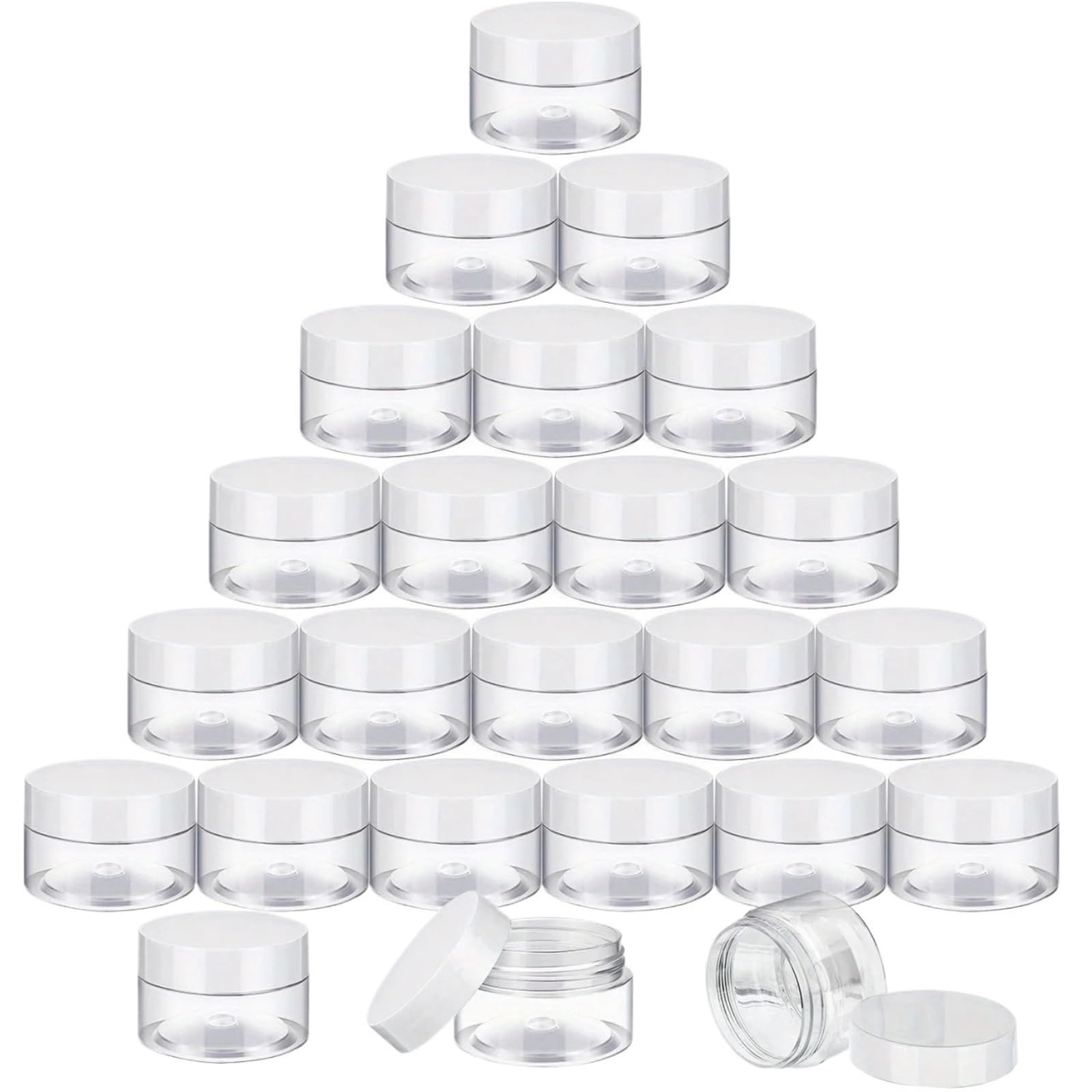 Face cream dispensing jar Empty Sample Pots 20g Cosmetic Jars Travel Container Jar For Cream Craft(24pcs 20 gram)