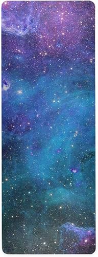 Miniatura 1 de Galaxy Stars - Esterilla de yoga antideslizante gruesa para niños, respetuosa con el medio ambiente, de goma, plegable, para hacer ejercicio