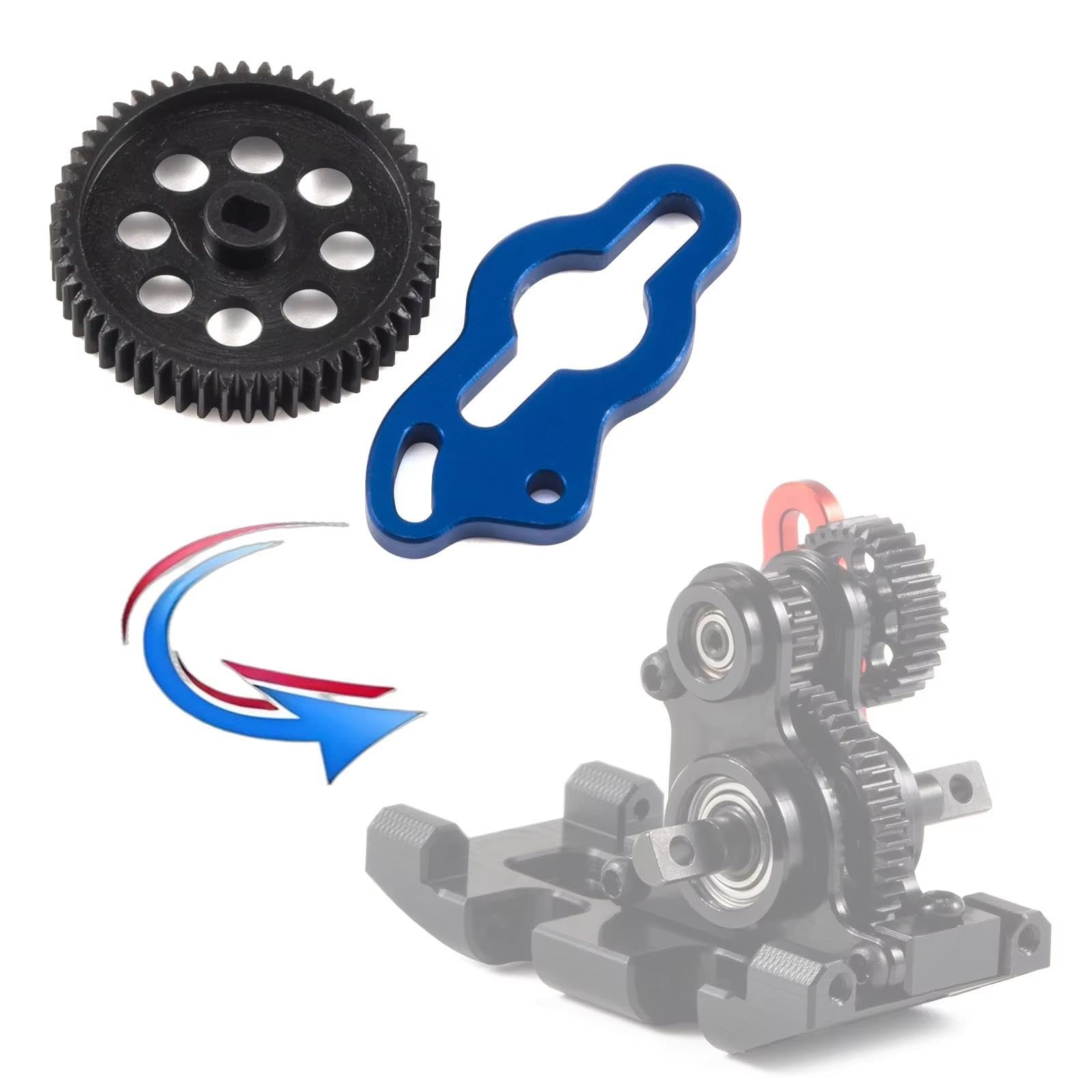 Transmisión Inferior Motor Engranaje Recto para SCX24 NOD-24 1/24