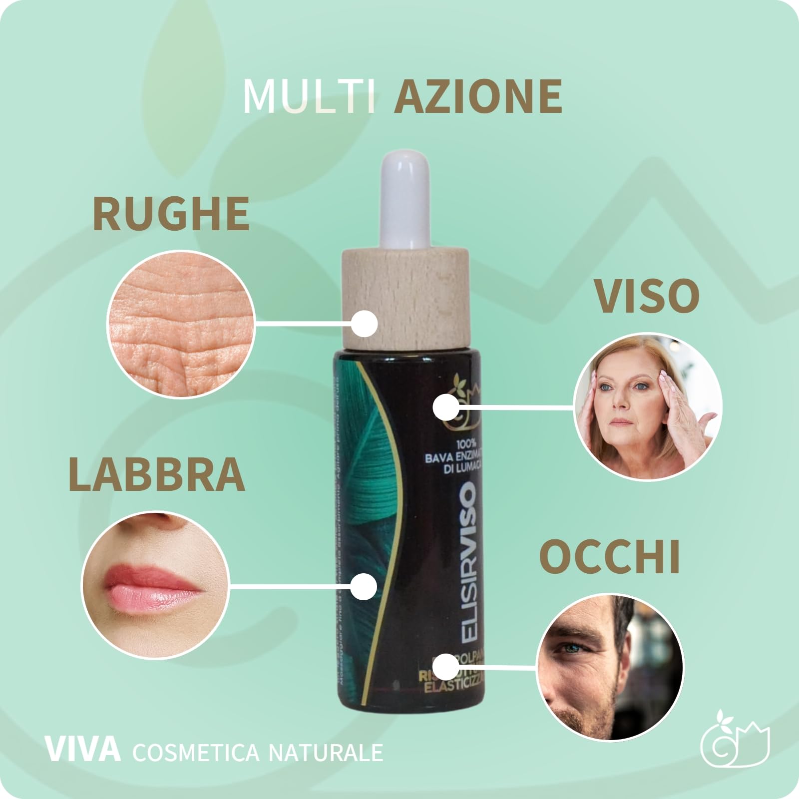 VIVA Set Regalo Skincare Bava di Lumaca Enzimatica, Trattamento Viso Elisir e Purispray, Rigenerante Antiage, Made in Italy, Confezione Regalo con Fiocco