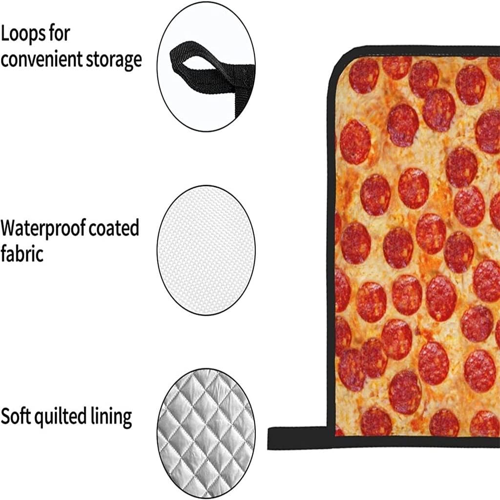 Oven Mitts and Pot Holders Sets of 4 Heat Resistant Non Slip BBQ Baking Grilling