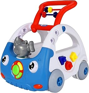 Baby Sit-to-Stand Learning Walker, 4 in 1 Push and Pull Toys, Musical Activity Center for Toddlers, New 2021