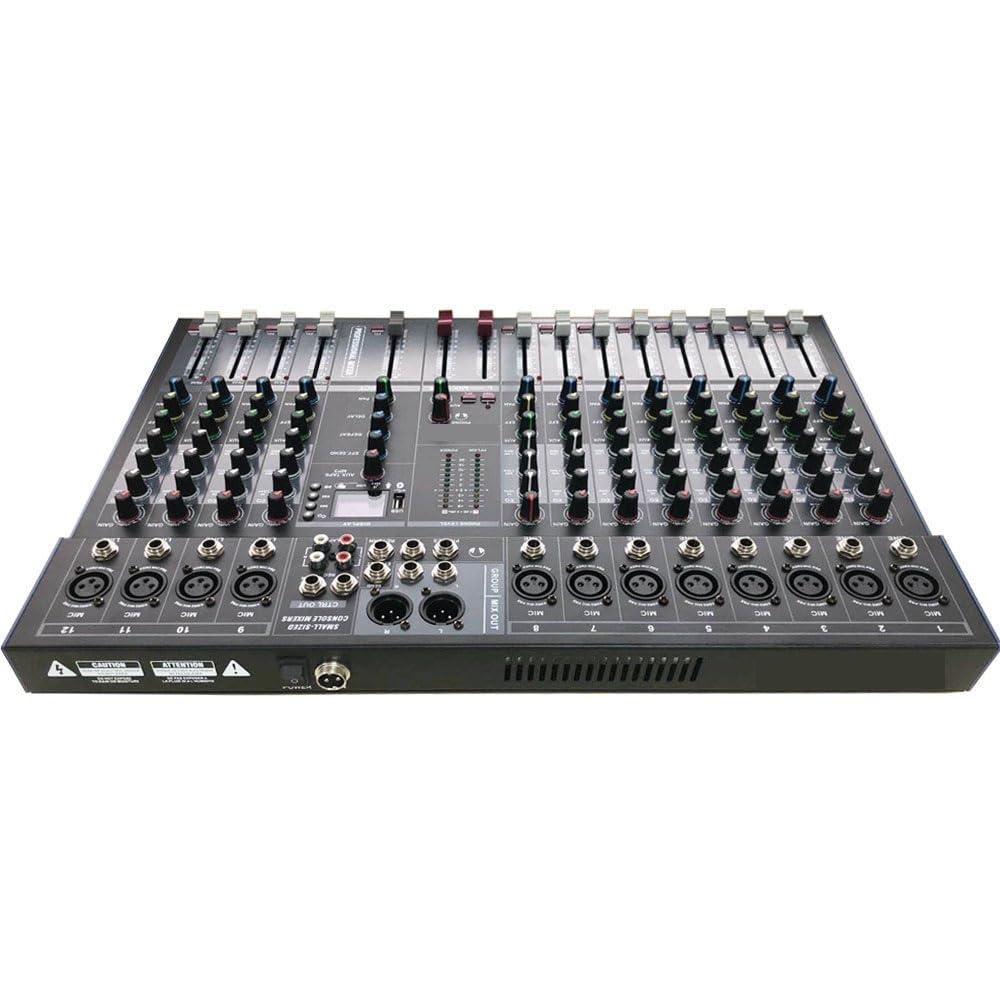 Professioneller 8-Kanal-Mixer mit Einzelgruppenausgang, Blueteeth und Effekt-Reverb,Interessanteres Klangerlebnis