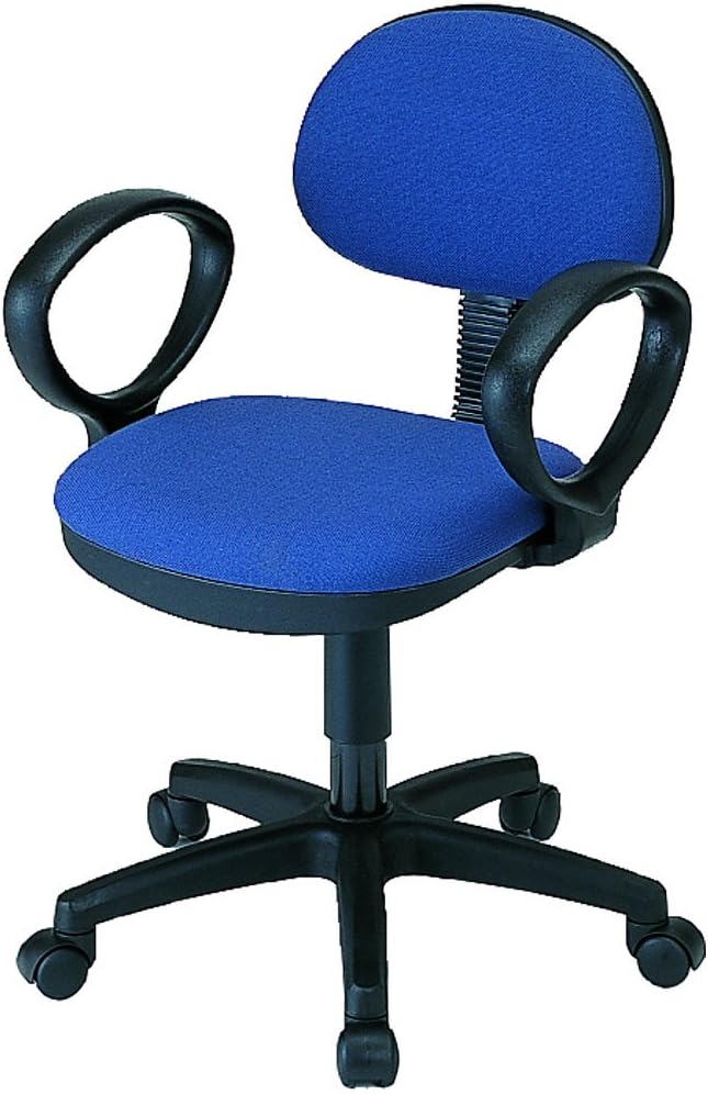 Nakabayashi RZC-N03BL Office Chair, OA Chair, No Tools Required, Easy Assembly, Desk Chair with Armrest, Blue