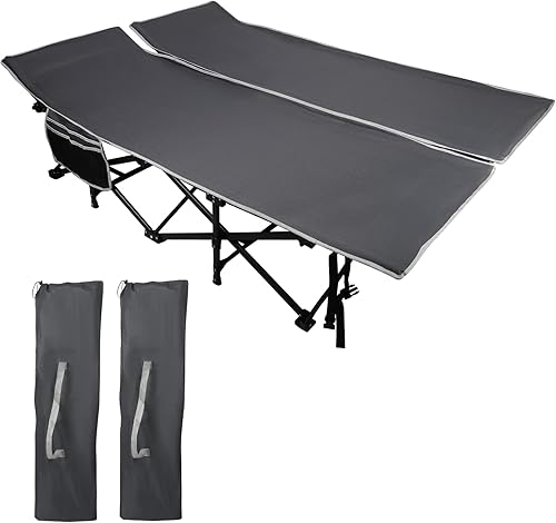 Miniatura 11 de REDCAMP Catres de Campamento Extra Anchos para 2 Personas para Adultos 500 lbs, 59" de Ancho Catres de Dormir Extragrandes Resistentes, Catres XXXL