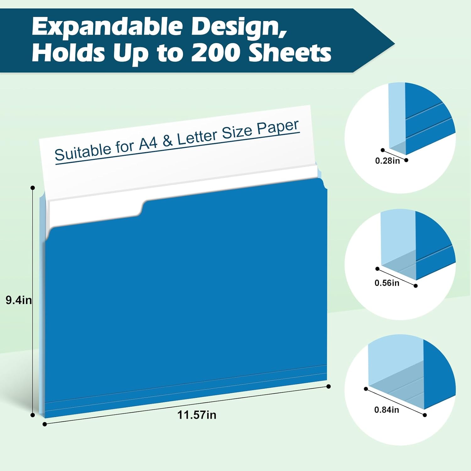 120 Pack Two-Tone Color File Folders, Bulk Letter Size Folders with 6 Assorted Colors, 1/3-Cut Tabs, School Office Supplies image 5 of 7 B0FC2KTDSZ