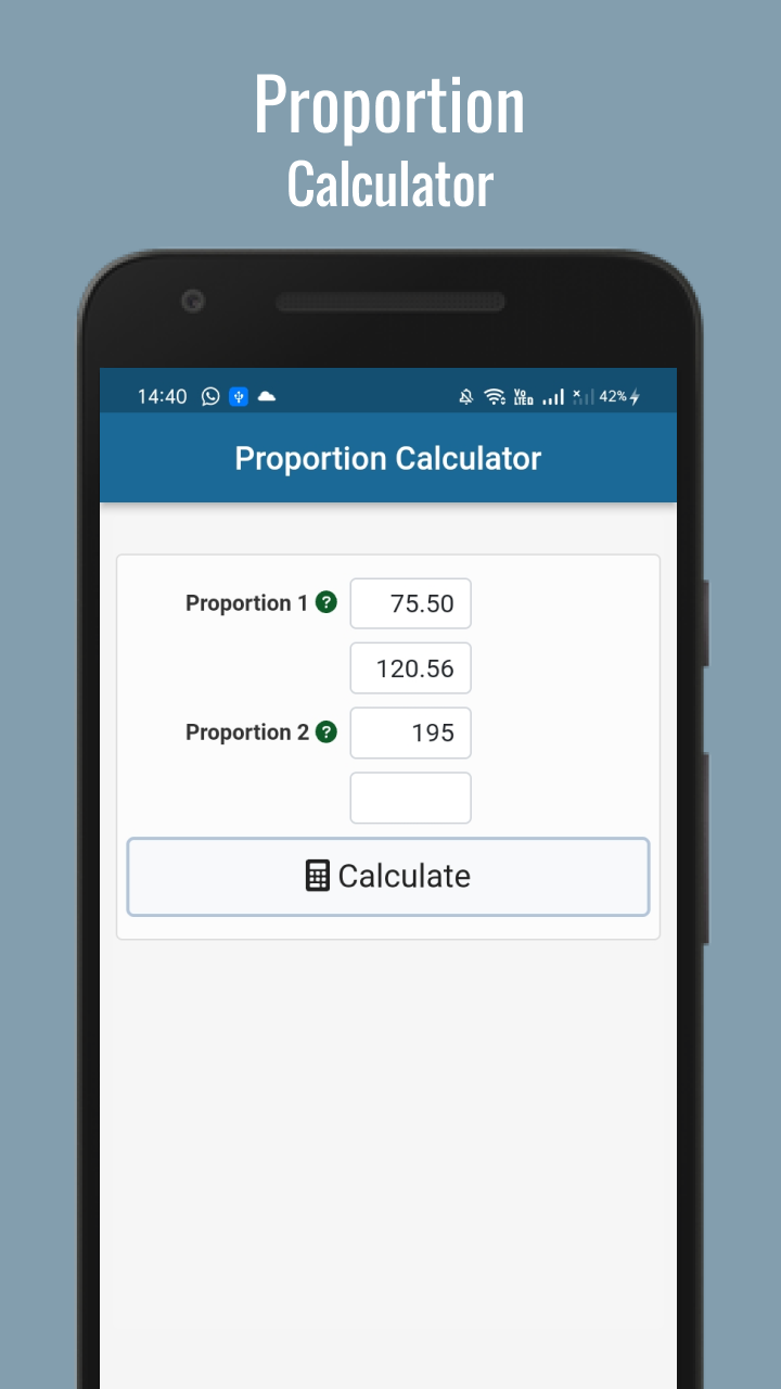 Proportion Calculator App on Amazon Appstore