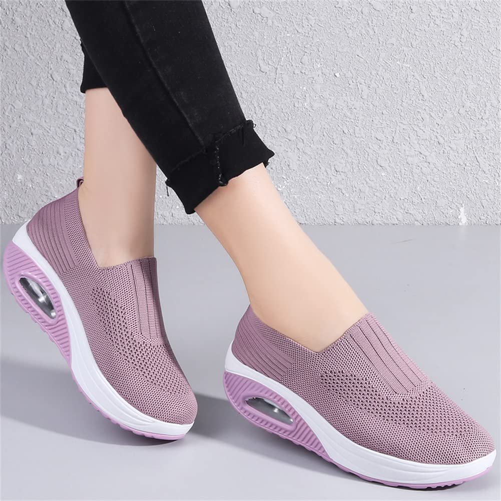 Damskie buty do fitnessu, oddychające buty z siateczki, szybkie zakładanie, buty sportowe, trampki, buty do biegania, czółenka