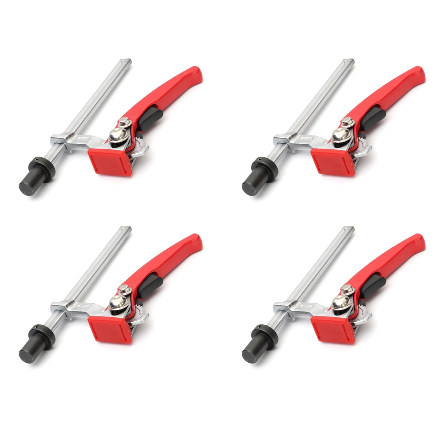 Jnchdghwa As Shown 4X Heavy-Duty Ratchet Workbench Clamp, Woodworking Table Material Rapid Clamping Fixture For Base Diameter 19Mm 3/4Inch