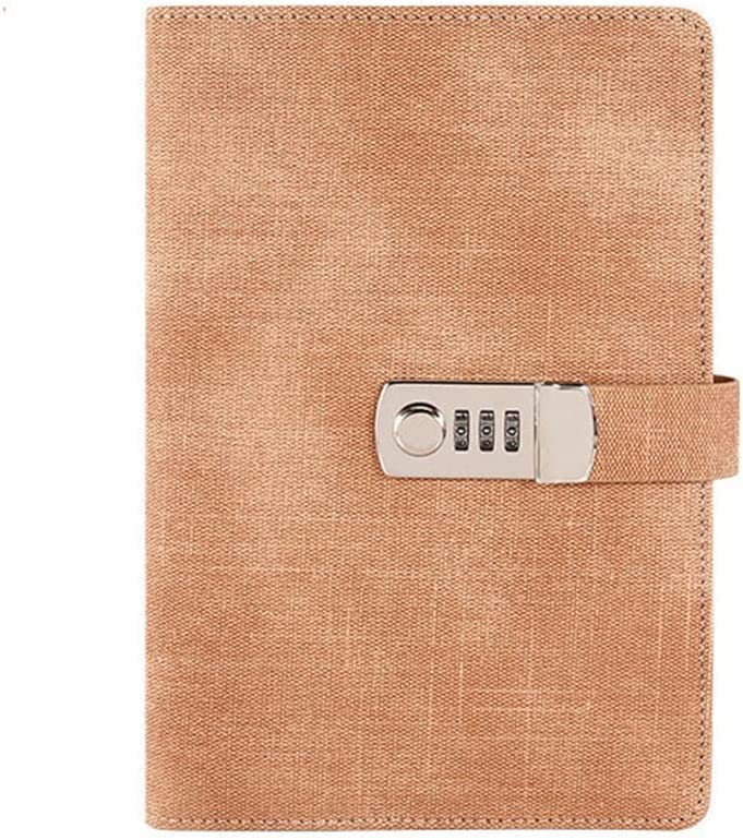 Passwort-Notizbuch A5 Retro mit Schloss Notizbücher Denim Lock Tagebuch Reisenden Notizblock Journal Planer