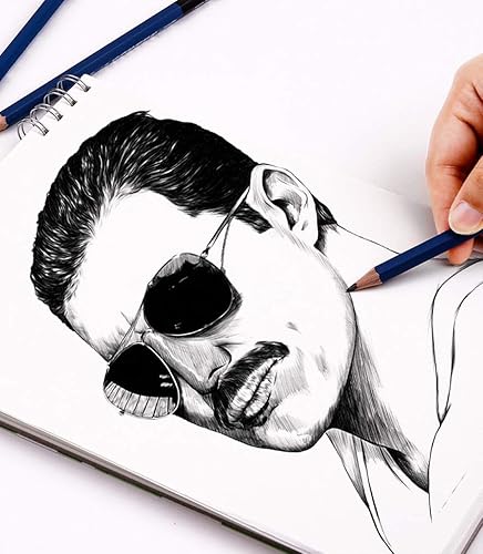 Miniatura 5 de YYMIYU Lápices de dibujo de bocetos 12B, suministros de arte, 12 lápices gruesos que no son fáciles de romper