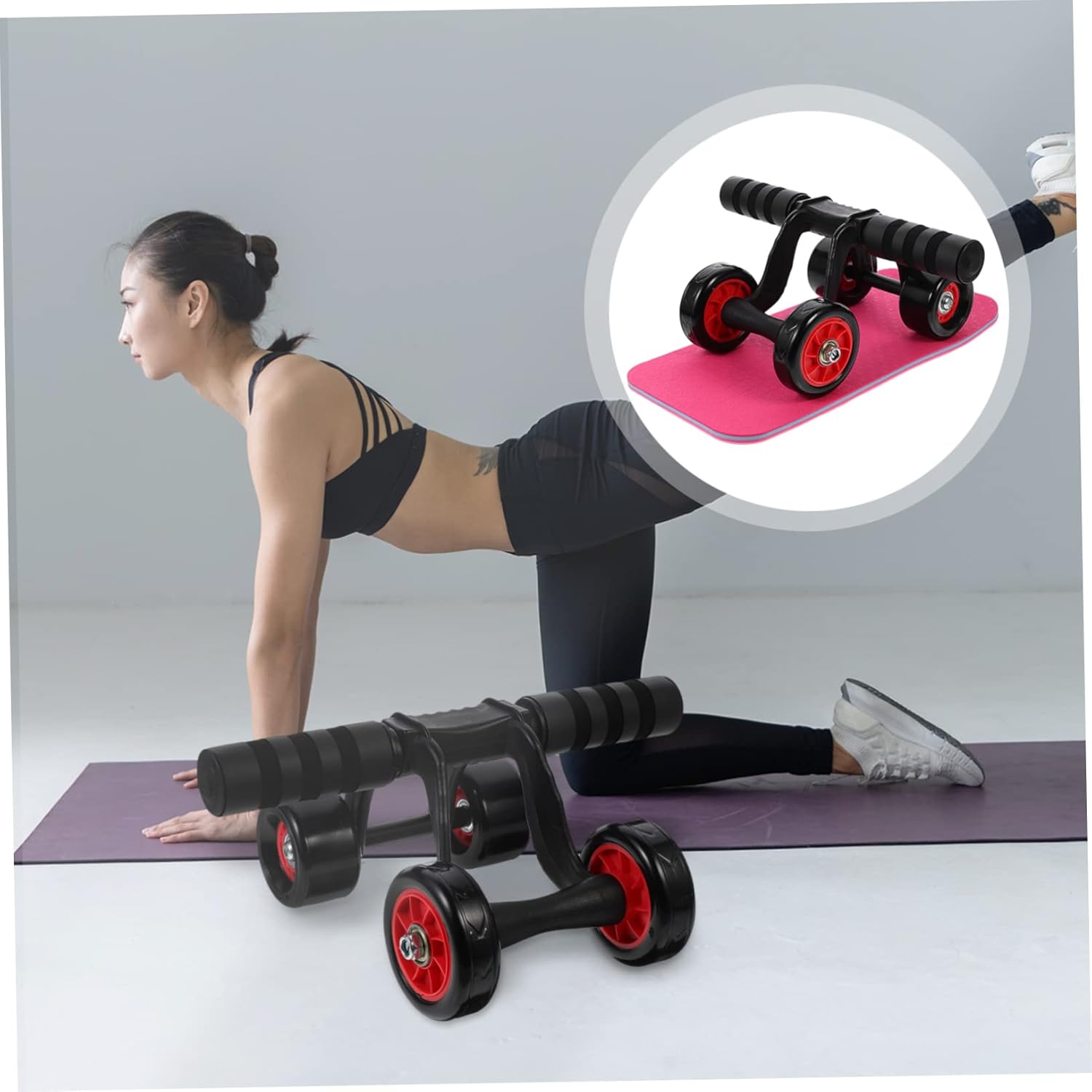 Stable Back Roller Wheel Abdominal Wheel for Fitness Portable Abdominal Exercise Equipment