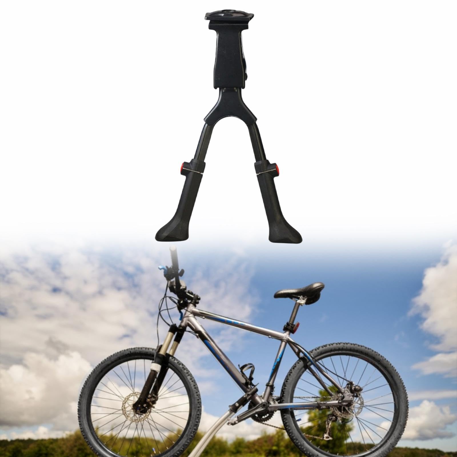 Gralara Cavalletto Centrale per Bicicletta, Facile da Installare, Cavalletto Doppio per Bicicletta, Cavalletto per Bicicletta Cruiser.