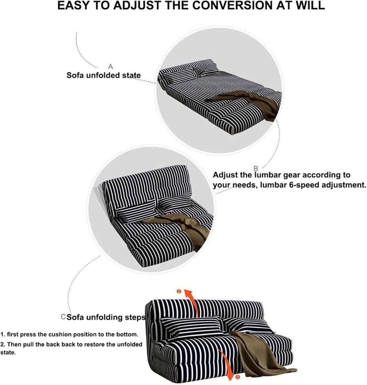 画像の2点 Jexiro】タタミラウンジソファ モダン折りたたみ レイジー調節