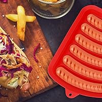 Vista 3 de TOPINCN Herramientas de suplemento de jamón para perritos calientes, salchicha de jamón para caja de salchichas, 3 piezas de silicona para rellenos