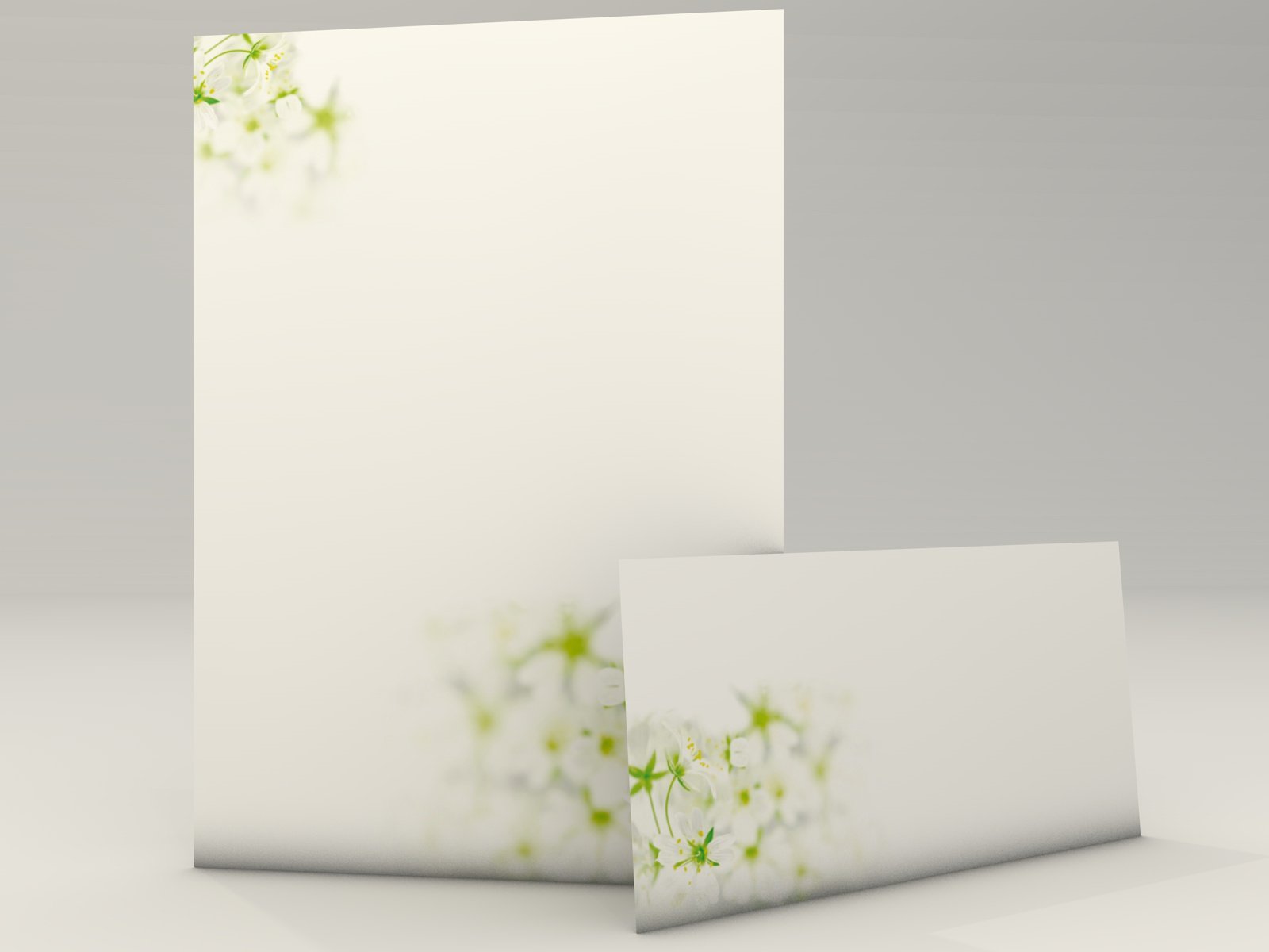De papier à lettres motif printemps frais de 50 feuilles de papier à lettre a4 et 50 enveloppes imprimées de 10 dIN long fürLase