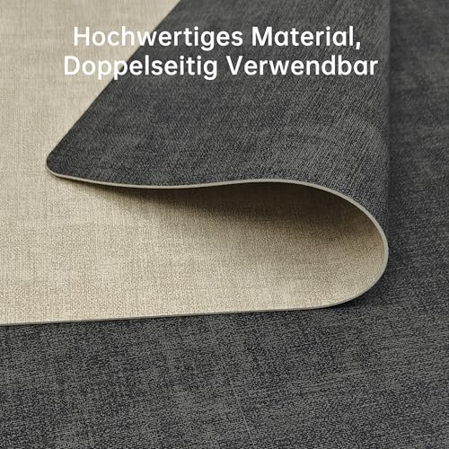 KitchenBoss Tischsets Abwaschbar Platzdeckchen und Untersetzer：6 Set Platzsets Abwaschbar rutschfest Hitzebeständig Doppelseitigen Tischset… – Ansicht 3