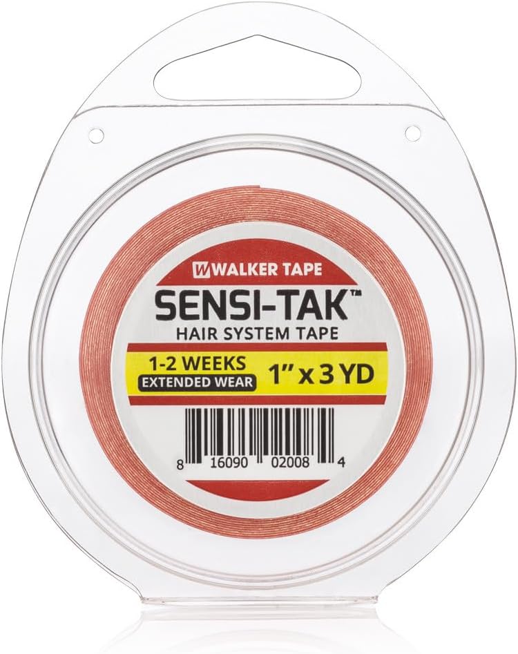 1"X 3 yards Red SENSI-TAK Double Sided Adhesives Tape For Tape Hair Extension/Toupee/Lace Wig/Tape Extension Hair System Tape