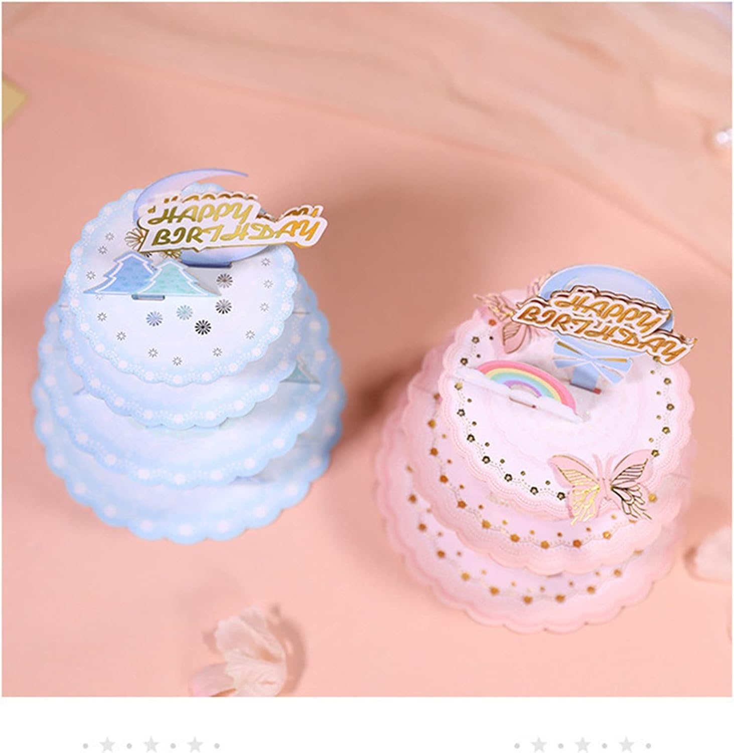 グリーティングカード 誕生日カード誕生日ギフトケーキカード3 dポップアップ封筒ポストカード招待状手作り折り紙記念日 カードありがと