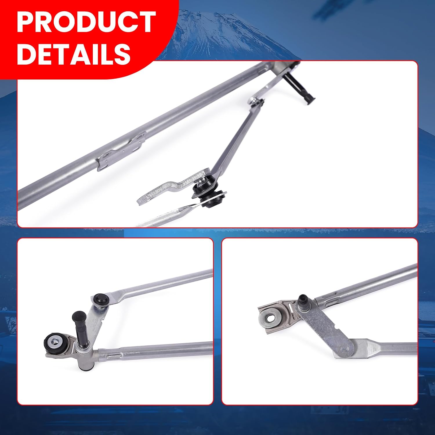 MOCA Front Wiper Linkage Compatible with 2011-2019 for Ford Explorer & 2013-2019 for Ford Police Interceptor Utility Front Left Hand Drive
