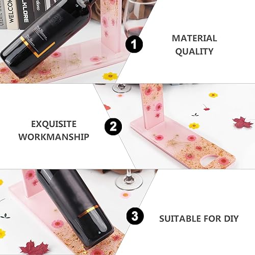 Miniatura 2 de Moldes de silicona para resina, 1 juego de molde de estante de vino para gelatinas, molde de resina epoxi, molde para botella de vino, soporte para