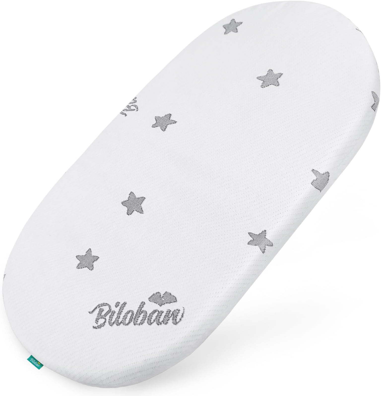 Bassinet Mattress Pad (17" x 29" x 0.9") Compatible with 4moms MamaRoo Sleep Bassinet, Waterproof Breathable Soft, Baby Foam with Removable Zippered Cover