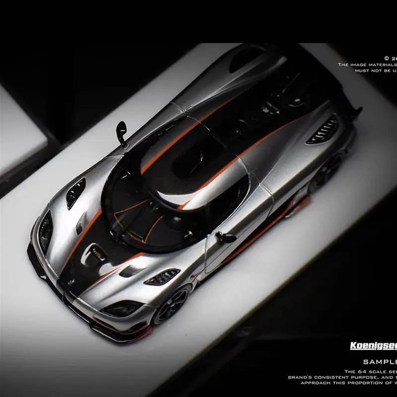 Metallo Scala Replica 1 64 Koenigsegg Agera RS Modello In Resina Auto Artigianato Decorazione Collezione Giocattolo(Argento)