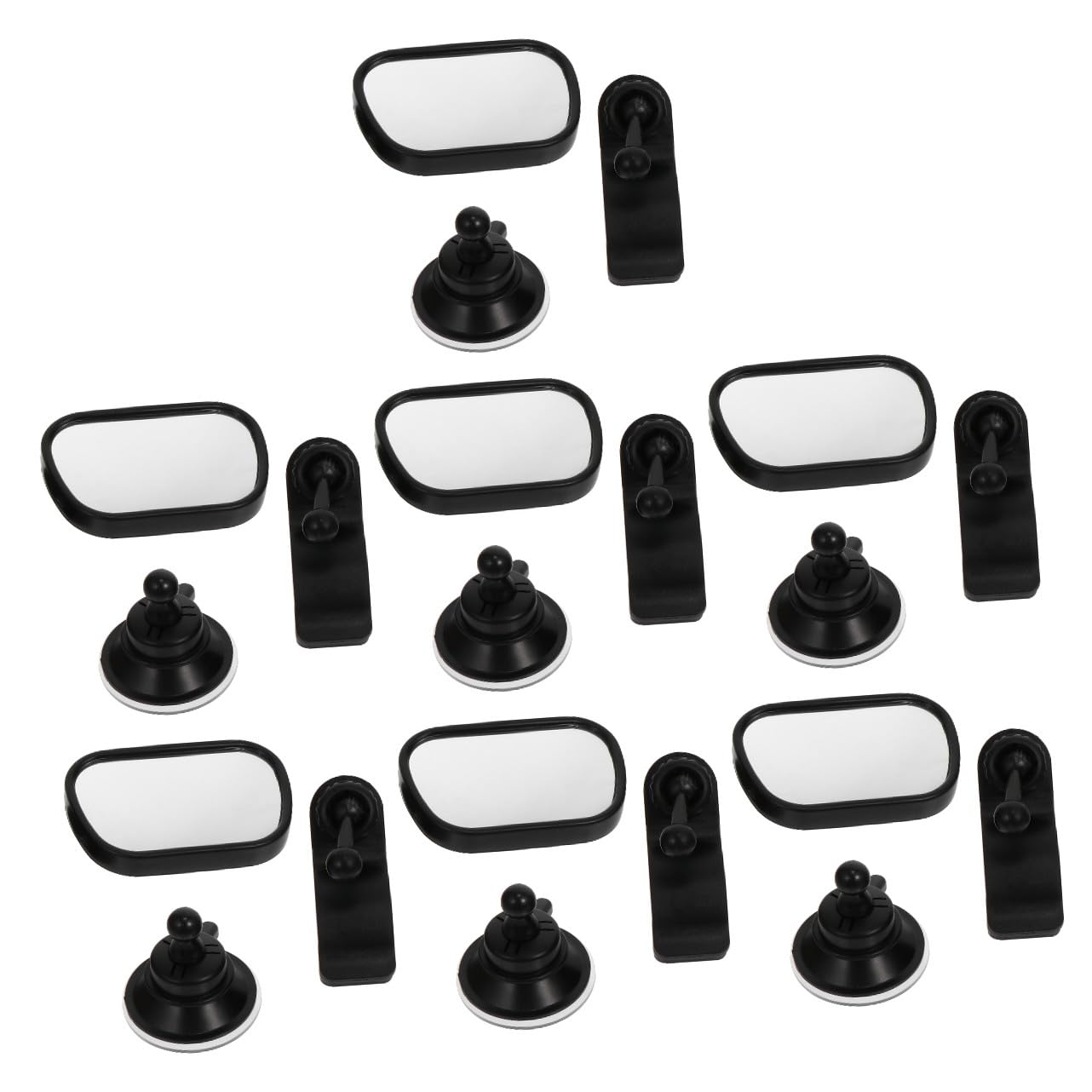 Yardwe 7 Ensembles Rétroviseur Voiture Garçon Fille Incassable Miroir Intérieur Observation Sécurisée Siège Arrière Rotation Design Simple et Pratique