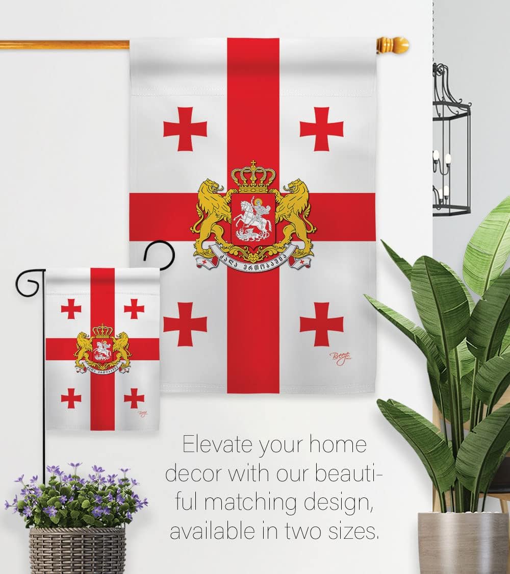 Breeze Decor G158212 Georgia Republic Flags of The World Nationality Impressions Decorative Vertical Garden Flag 13" x 18.5" Printed in USA Multi-Color