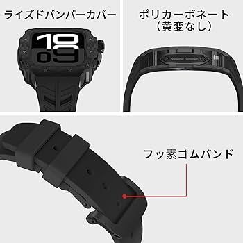 Amazon | [HUALIMEI] 高級アップルウォッチ46mm ケースカーボン