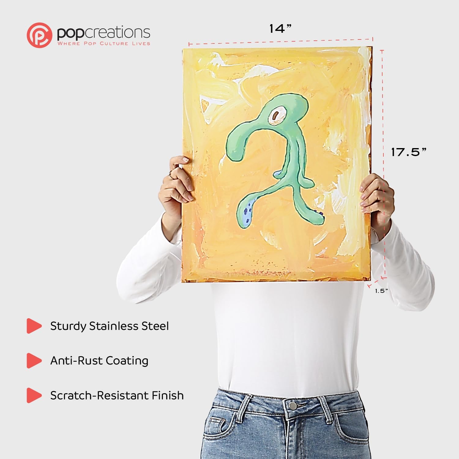 POP Creations SpongeBob SquarePants Bold And Brash Canvas Art - 17.5x14 Stretched Canvas - Ready-to-Hang Premium Quality Canvas Wall Art for Living Room