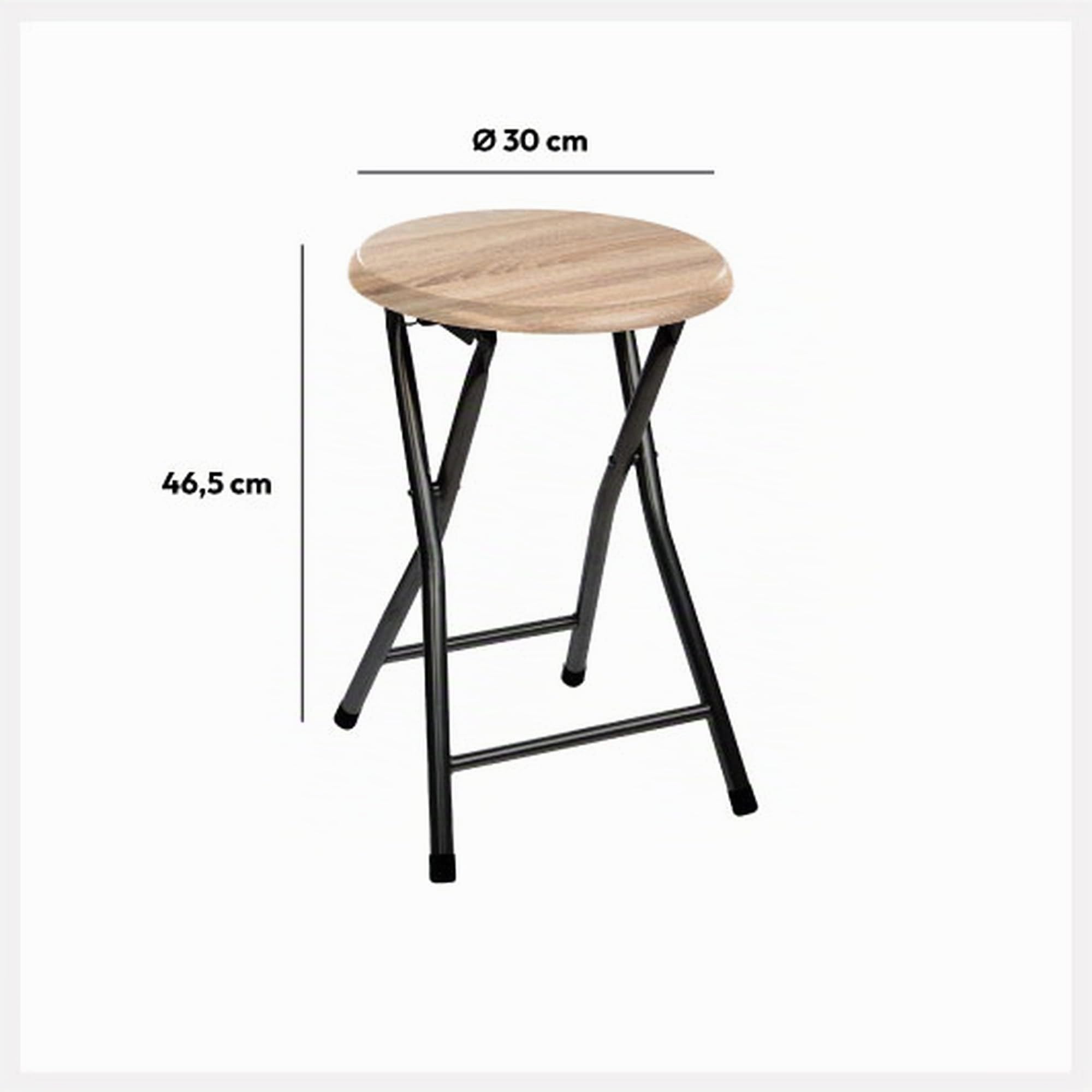 5five - sgabelli pieghevoli effetto legno naturale