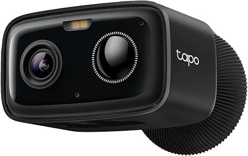 Tapo Cámara de seguridad inalámbrica para exteriores de 1080p, batería de hasta 180 días, detección de persona, visión nocturna a color, Negro