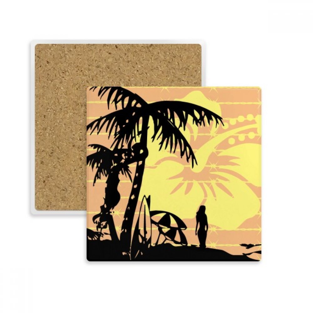 Dessous de verre plage et cocotier indispensable pour vos apéritifs en terrasse et salon