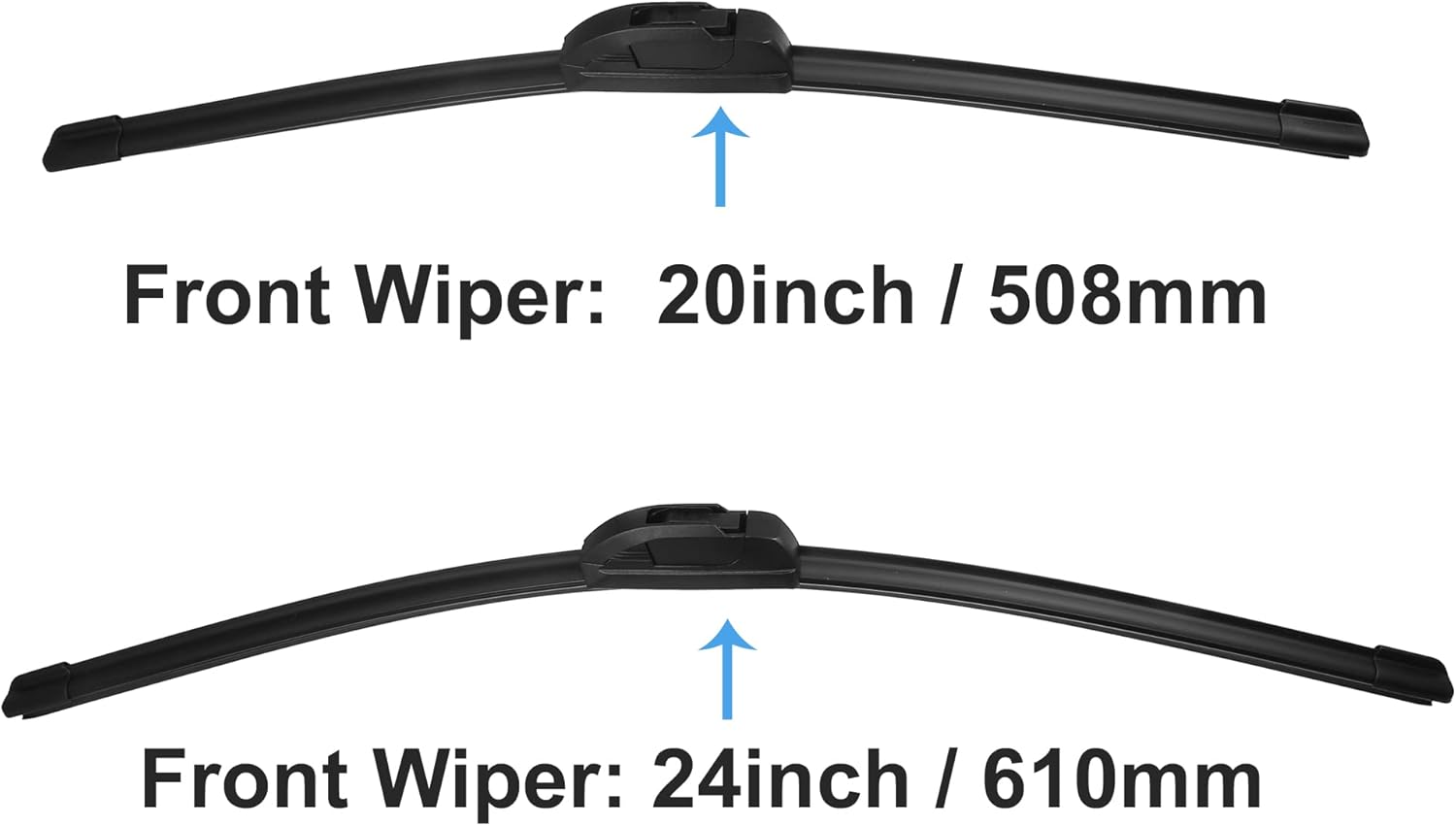 ACROPIX Front Windshield Wiper Blade Set Fit for Toyota Camry - Pack of 2 Black