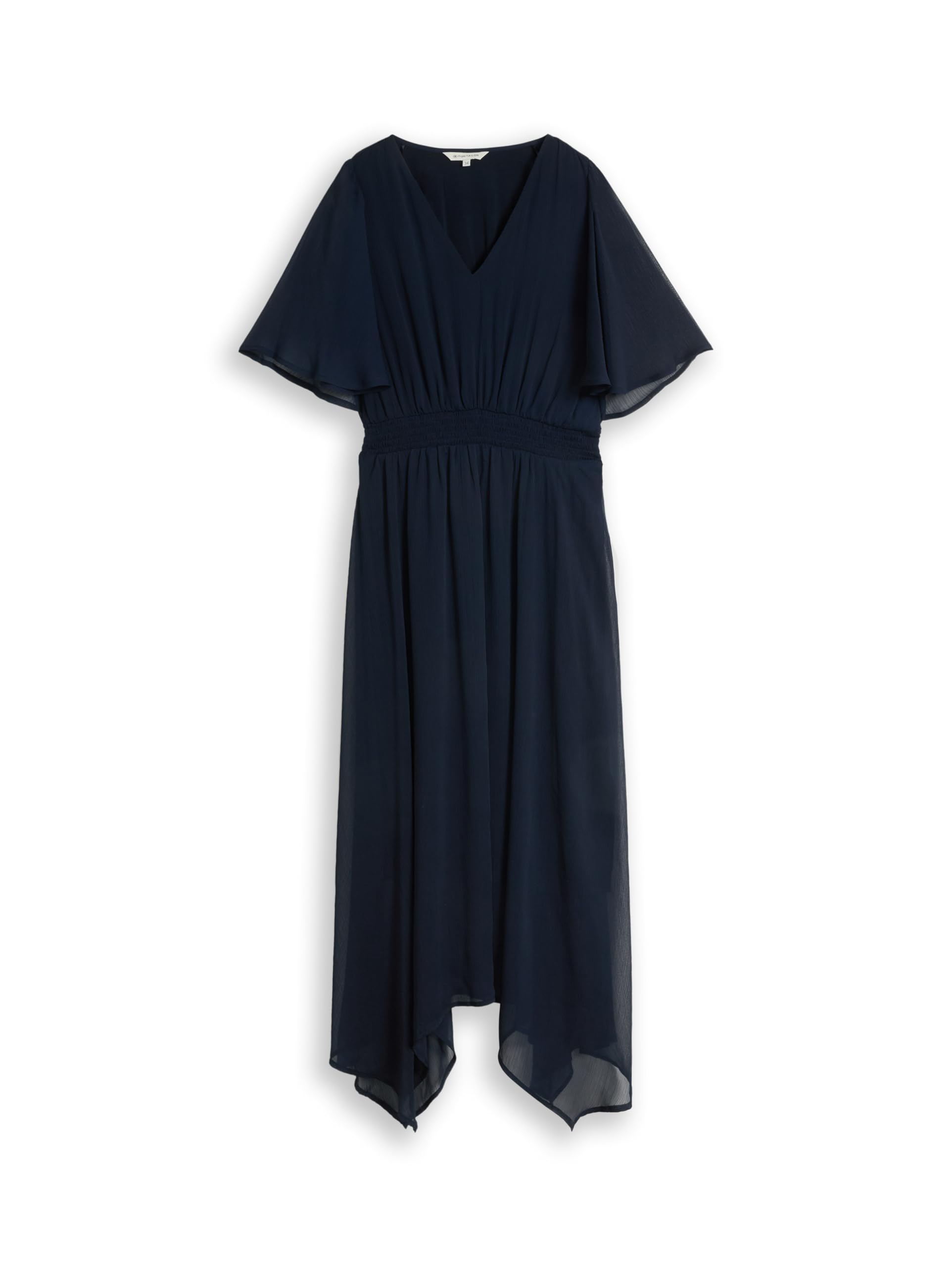 Tom Tailor Damen 1053213 Chiffon Kleid mit V-Ausschnitt
