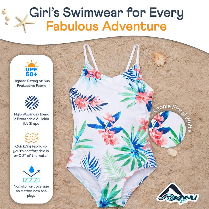Image of Kanu Surf Girls Daisy Beach Sport One Piece Swimsuit