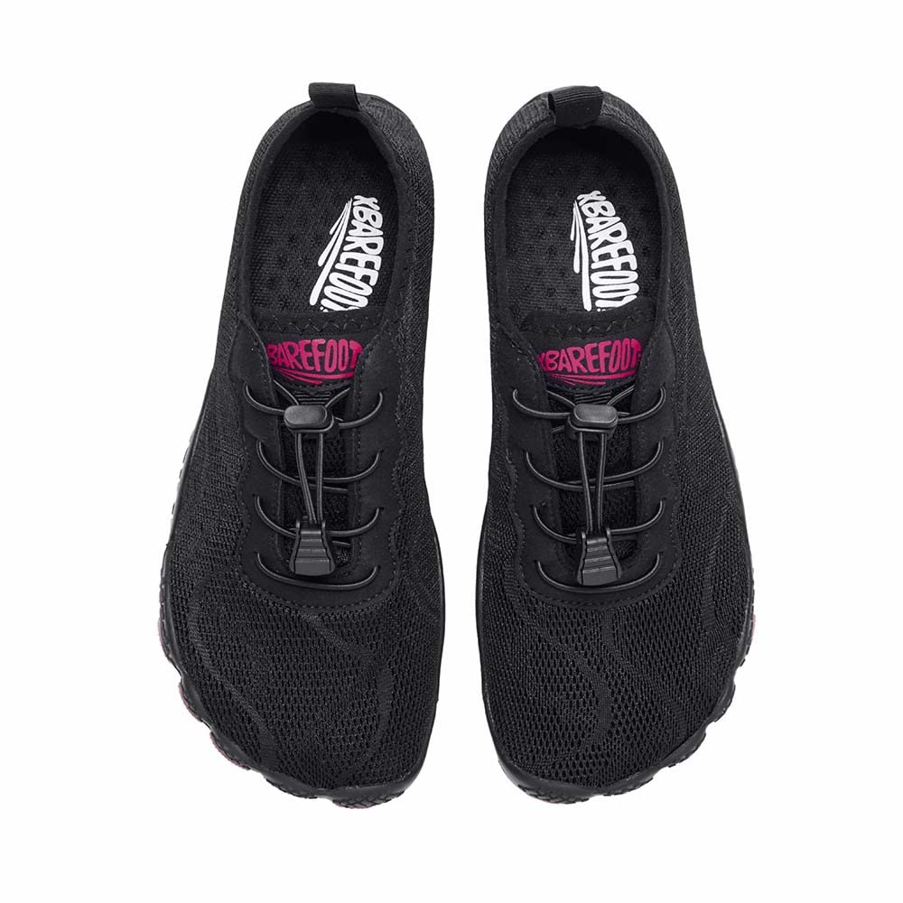 hiitave Zapatos de agua para mujer, de secado rápido, para natación, buceo, surf, deportes acuáticos, piscina, playa, caminar, yoga, negro/fucsia, 38 EU