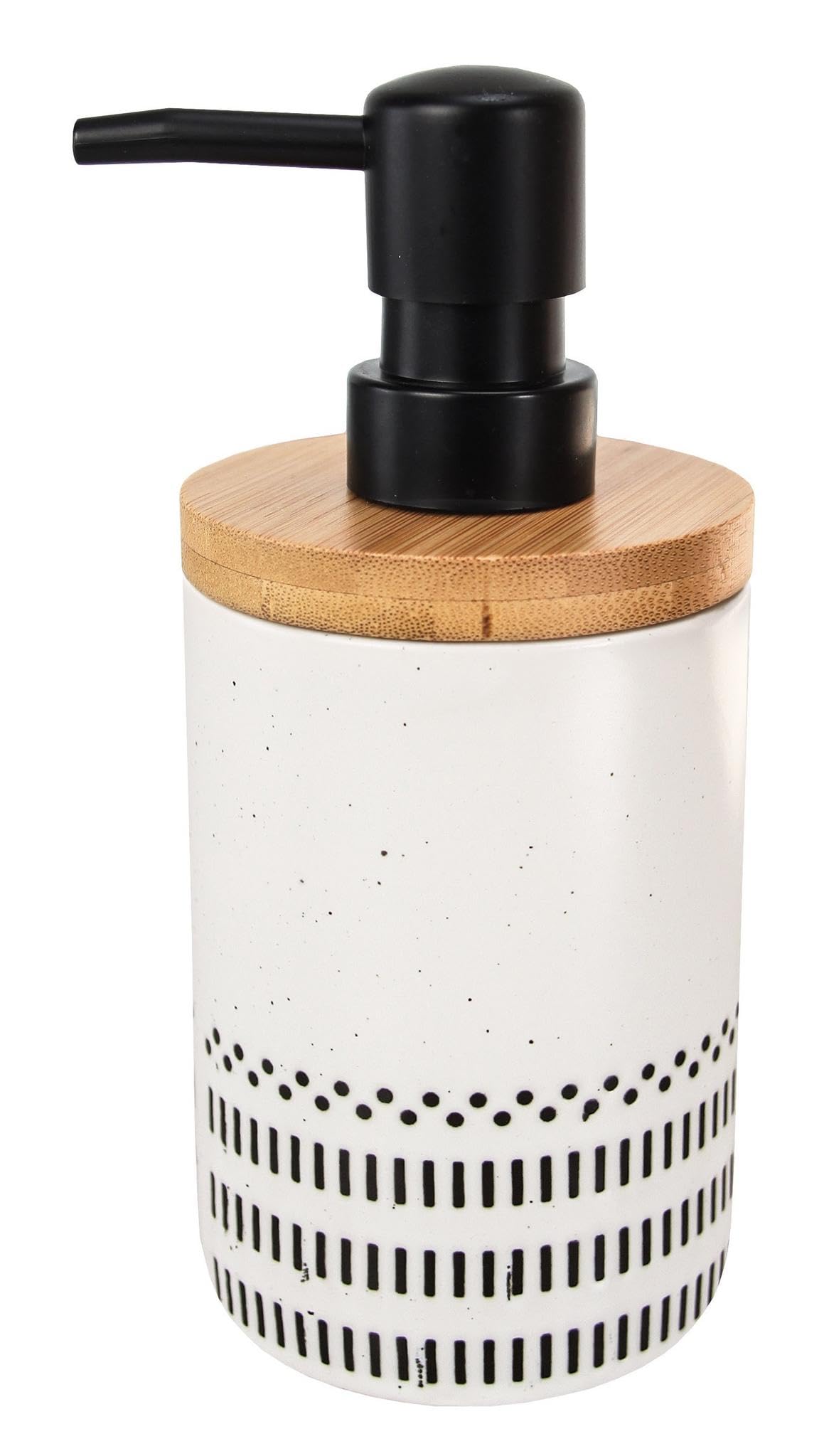 Kleine Wolke Alva White Bamboo & Ceramic Freestanding Soap Dispenser