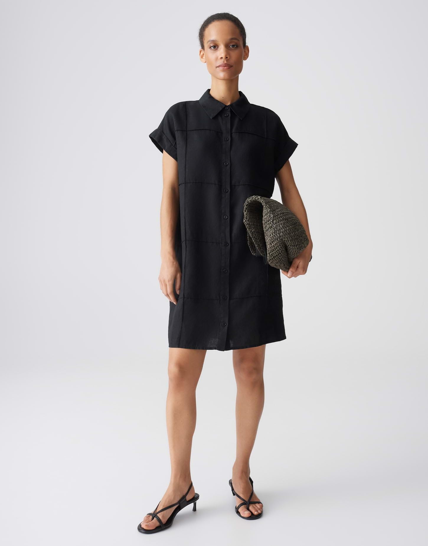 OPUS Damen Minikleid | Hemdblusenkleid aus reinem Leinen