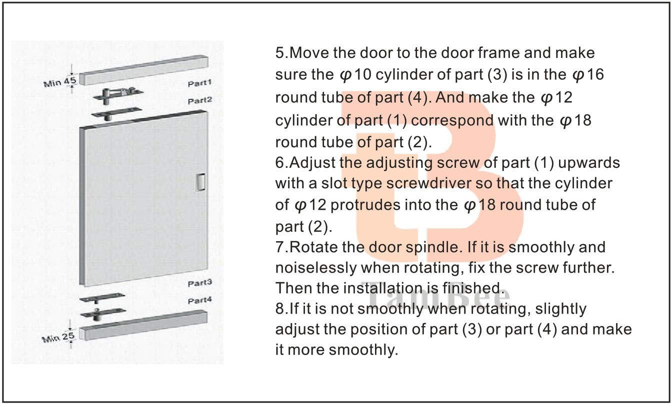 TamBee Door Pivot Hinge Heavy Duty Hidden Bookcase Hinges Secret Door